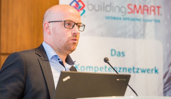 Dr.-Ing. Felix Nagel giving a lecture during the 14th BIM user day by buildingSMART