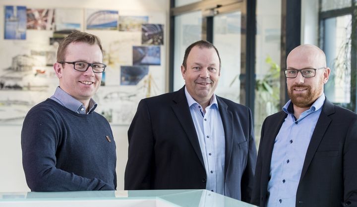 f.l.t.r. Dr.-Ing. Tobias Rahm, Dipl.-Ing. Joachim Meyer (Management Board ZPP Ingenieure AG), Dr.-Ing. Felix Nagel